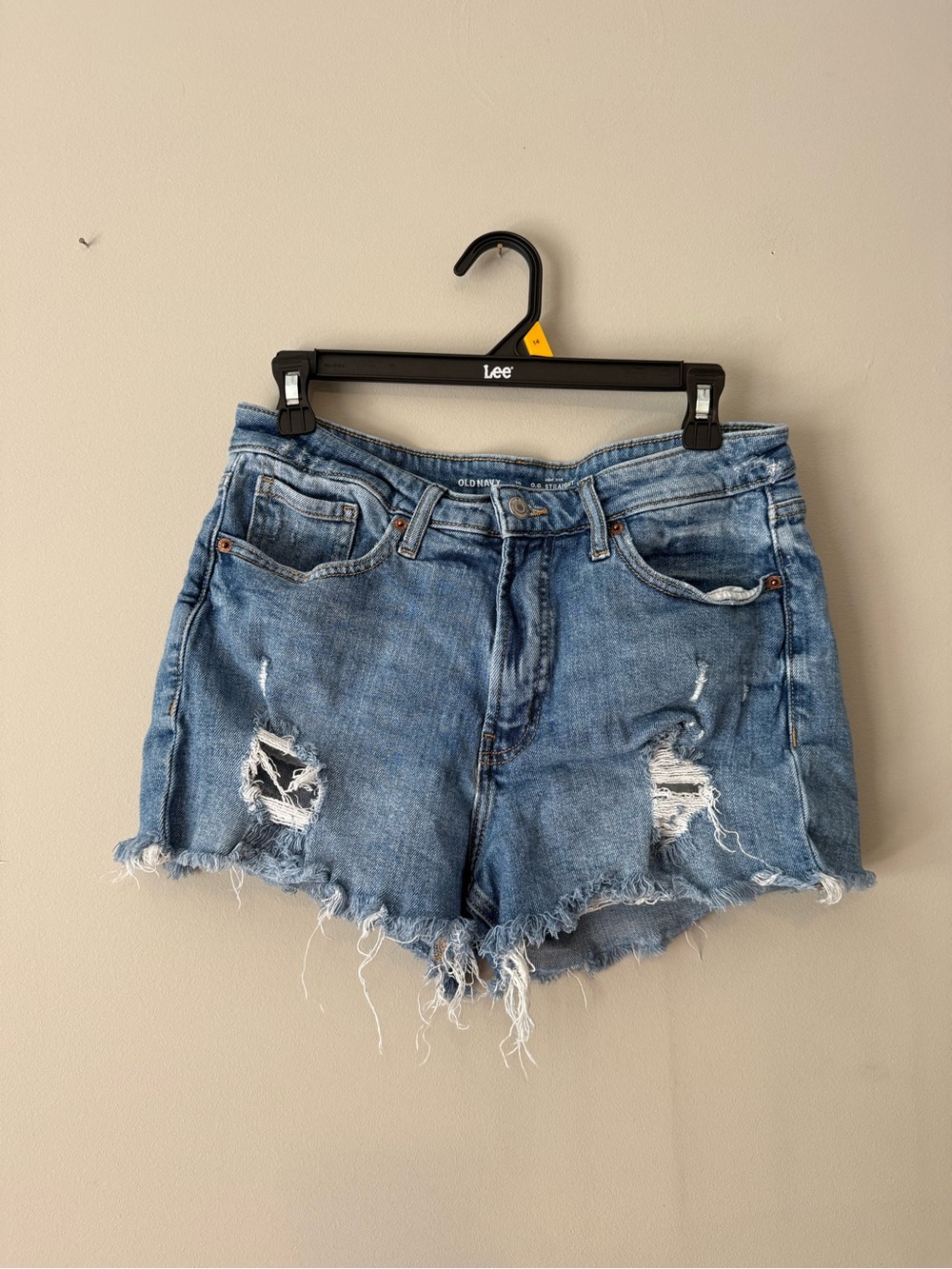 Old Navy Women's Distressed Blue Denim Cutoff Shorts
